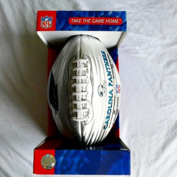 Carolina Panthers Limited Edition NFL Football Take The Game Home NEW Silver - Picture 5 of 6